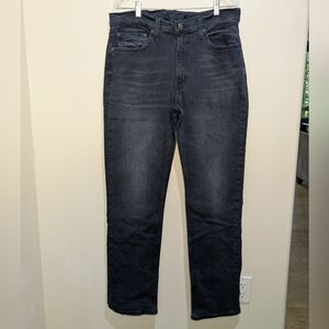 Levi's 514 Men's 35x34 Jeans Grey Black Stretch Straight Leg